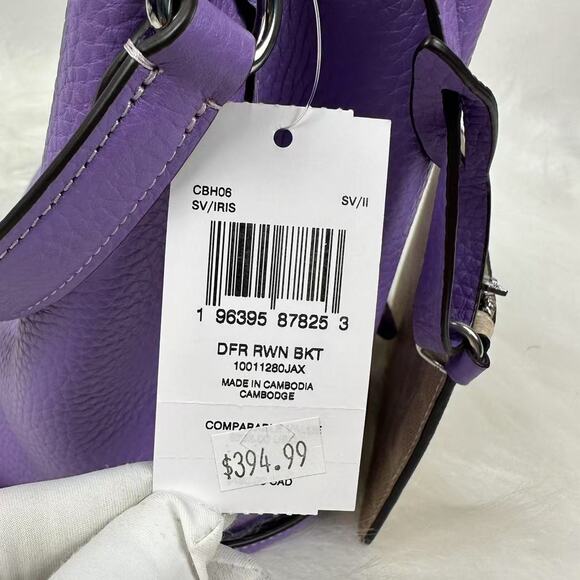 Coach Rowan Bucket Bag Shoulder/Crossbody In Leather & Canvas Iris CBH06 NWT - Picture 5 of 12
